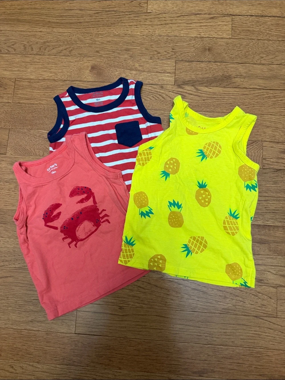 Carter's Coral Crab Tank Top - Bright Pink